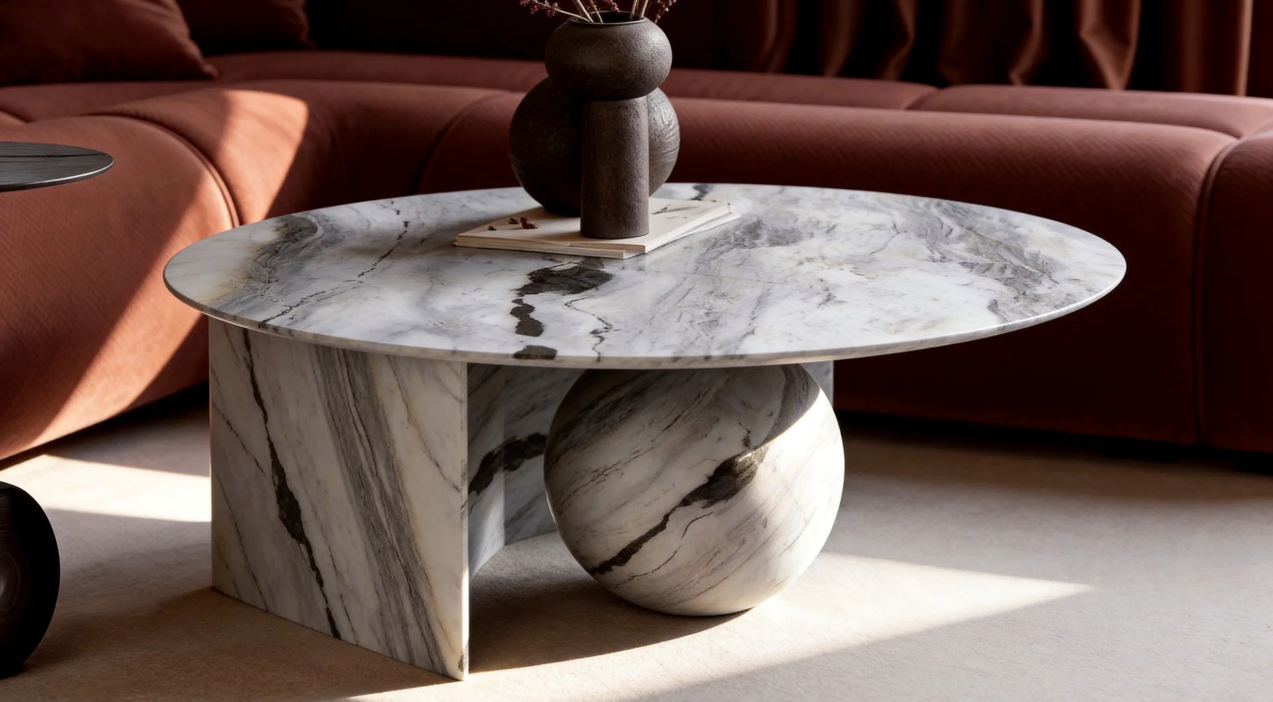 Snowflakes Silver White Tea Table