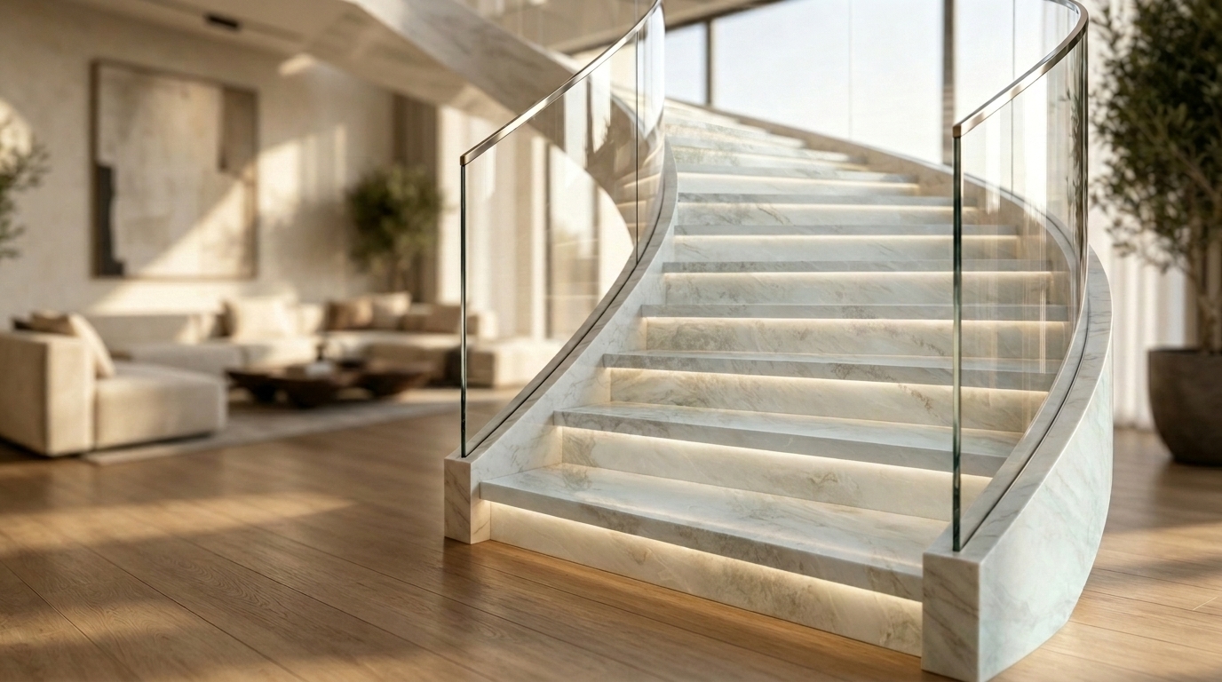 Fendi white staircase